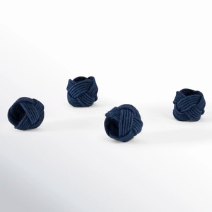AWE Handmade Modern Navy Blue Rope Candle Holders <b>Circular</b> Shape Durable Eco-Friendly Home Decoration - Product Image 5