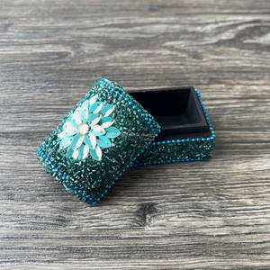 Boîte à Bijoux Personnalisée de Luxe en Forme Carrée pour la Décoration de la Maison et Boîte Cadeau pour Mariage - Product Image 5