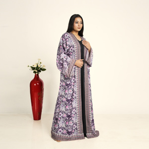 Abaya Suelta de Chifón Sólido para Mujer, Estilo Árabe, Abierta por Delante, Larga, Modesta, Cardigan Islámico, Atuendo para Oración, Uso Diario, Eid, Ramadán - Product Image 2