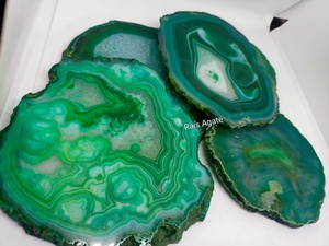 Wholesale natural Decorative Crystal Quartz <b>Agate</b> Green round shape <b>Coaster</b> Natural <b>agate</b> for decoration and gift - Product Image 2