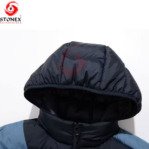 Chaqueta Acolchada Ligera con Capucha para Hombre, Resistente al Viento y al Agua, Abrigo de Invierno Acolchado, Cierre Completo, Informal, para Exteriores, Cálida y Aislada, 100% - Product Image 6