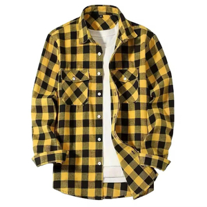Chemises en flanelle à carreaux décontractées pour homme, printemps-automne, manches longues, douces, confortables, coupe ajustée, styles tendance pour homme - Product Image 6