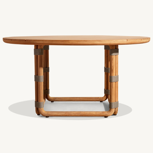 Table ronde en teck écologique, en promotion, idéale pour une utilisation intérieure durable. - Product Image 2