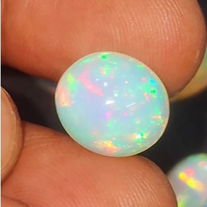 11 pierres d'opale éthiopienne naturelle avec reflets de feu, de 14 mm à 17 mm, ovales, cabochons fantaisie, 48 carats, lot Iroc Sales, pierres précieuses en vrac de qualité. - Product Image 1
