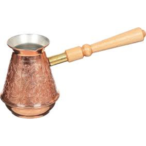 Authentic Handmade Hammered Copper Turkish <b>Coffee</b> Pot Cezve Ibrik With Engraved Design And Brass Handle Traditional Arabic Greek - Product Image 2
