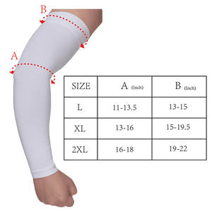 Manchon de compression pour bras de haute qualité avec logo imprimé personnalisé, pour le sport, le cyclisme, le gaming et la protection. - Product Image 1