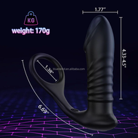 Vibrateur masseur de prostate pour hommes Vente en gros Télécommande Plug Anal Vibrant avec anneau pour bite Juguetes Sexuales