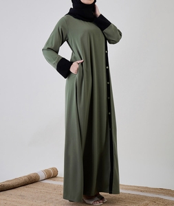 New 2026 Dubai Beautiful Black Traditional Islamic Women's Saudi Arabian <b>Abaya</b> Spring Polyester Breathable Ankle Length Muslim - Product Image 4
