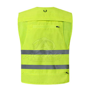 Chaleco de Trabajo Resistente, Transpirable, de Secado Rápido, Talla Grande, Construcción Robusta, Múltiples Compartimentos de Almacenamiento, Poliéster, Alta Visibilidad - Product Image 2