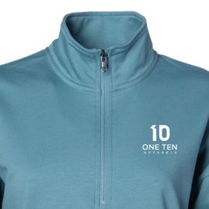 เสื้อพูลโอเวอร์แขนยาวสำหรับผู้หญิงแบบคอซิป 1/4  สำหรับออกกำลังกาย ระบายอากาศได้ดี ยืดหยุ่น เหมาะสำหรับวิ่ง ฟิตเนส และกิจกรรมกลางแจ้ง - Product Image 3