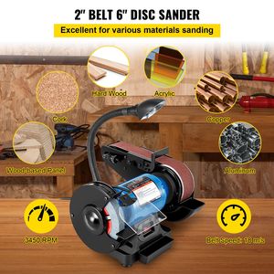 Smerigliatrice a Nastro Elettrica 2-in-1 da 2 Pollici e Levigatrice da Banco da 6 Pollici 3450 Giri/Min, Robusto Supporto a 90 Gradi per la Lavorazione dei Coltelli - Product Image 2