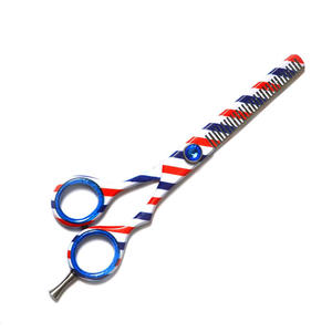 Barber Salon Hair Scissors Set Thinning <b>Shears</b> Stainless Steel Sharp Blade Right Handed Plastic <b>Handle</b> <b>Long</b> <b>Handle</b> - Product Image 2