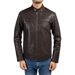Veste en cuir véritable sur mesure pour homme, hiver, col montant, imperméable, respirante, coupe-vent, services OEM, haute qualité - Product Image 1