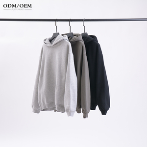 High Quality Pullover 350gsm Boxy Fit Hoodie Custom logo <b>Blank</b> Unisex <b>Blank</b> Heavyweightmens No Pockets Hoodies - Product Image 2