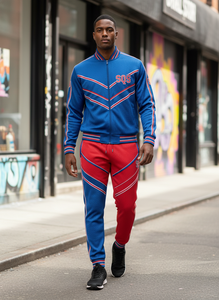 Conjunto Deportivo de Malla para Hombre Premium SQS - Azul y Rojo, Uniforme de Alto Rendimiento Sublimado - Product Image 4