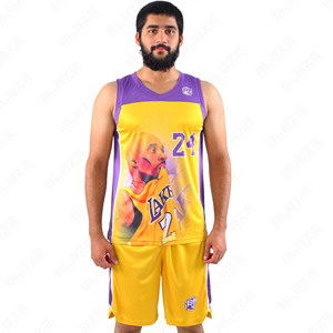 Pantalones cortos transpirables personalizados de alta calidad con logotipo impreso patrón de ropa deportiva Bsci uniforme de baloncesto de verano - Product Image 1