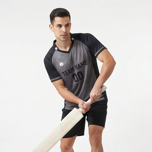Custom <b>Cricket</b> Jersey Team Name V-Neck Short Sleeve Lightweight <b>Cricket</b> <b>Shirt</b> Tops 100% Polyester <b>Cricket</b> Training Jersey Top - Product Image 5