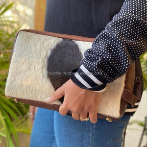 Trousse de toilette de voyage en cuir de vachette à cheveux élégants occidentaux Nouveau sac personnalisé à la main en cuir véritable suspendu Dopp Kit - Product Image 2