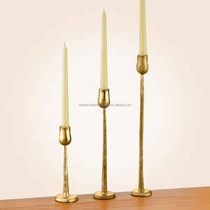 Candelabro martillado de metal vintage hecho a mano, soporte de hierro creativo para decoración del hogar para bodas y Navidad - Product Image 5