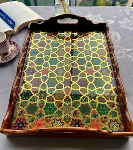 ถาดเสิร์ฟลายอิหร่านแบบดั้งเดิม ถาดเคลือบแบบทันสมัย สำหรับใช้ในครัวเรือนและร้านอาหาร ถาดเก็บของและเสิร์ฟอาหาร โดย UO - Product Image 5