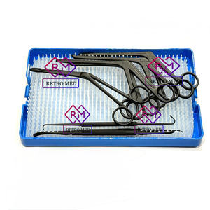 Juego de 10 instrumentos menores para cirugía endoscópica de senos paranasales, set quirúrgico ORL negro reutilizable con revestimiento, de MEDICAB INSTRUMENTS - Product Image 1