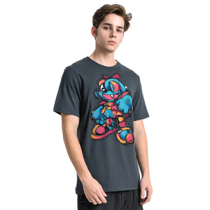 Custom High Quality Rhinestone T Shirts Men Custom Rhinestone Logo Print Short Sleeve Graphic 100% Cotton T-Shirt Men's - Product Image 3
