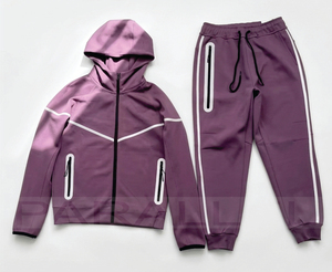 Conjunto de Sudadera con Cremallera y Pantalones Deportivos Holgados para Hombre, Trajes Deportivos Personalizados de Felpa Gruesa, 2 Piezas, Casual, Transpirable - Product Image 6