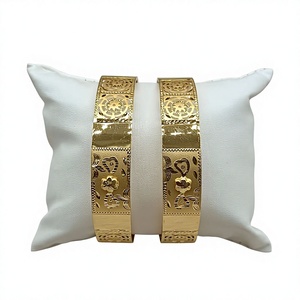 22K Solid Gold <b>Bangle</b> <b>Set</b> for Women Traditional Indian Gold Kada Pair Elegant Handcrafted Yellow Gold Bracelets - Product Image 2