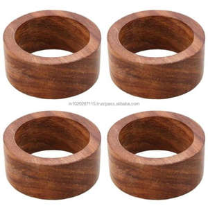 Stylish <b>wooden</b> <b>napkin</b> <b>ring</b> with minimalist design for modern contemporary dining settings parties restaurants or catering - Product Image 2