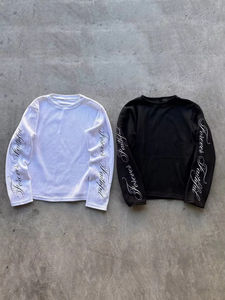 เสื้อแขนยาวลายวาฟเฟิลแบบสั่งทำพิเศษ เสื้อยืดแขนยาวสกรีนลาย เสื้อยืดแขนยาวสองชั้น - Product Image 2