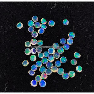 Opale de Welo d'Éthiopie naturelle de 3 mm, taille brillant ronde facettée, pierre précieuse en vrac, opale multicolore pour bijoux, provenant du fabricant indien - Product Image 2
