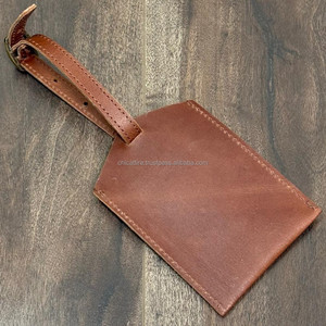 Étiquettes de bagage de nom de voyage en cuir véritable souple personnalisées étiquettes de sac de bagages les plus populaires avec boucle étiquettes de bagage de valise - Product Image 6