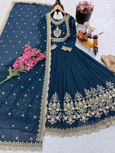 Vestido de fiesta de nuevo diseñador Tennecy y conjunto Dupatta cosido completo - Product Image 6