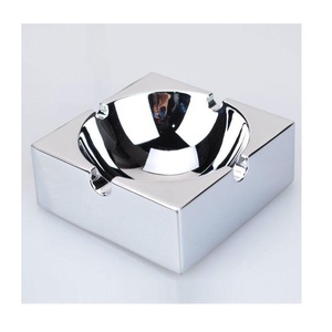 ที่เขี่ยบุหรี่สแตนเลสสีเงิน หรูหรา พกพาสะดวก กันลื่น ใช้ได้ทั้งที่บ้านและที่ทำงาน สำหรับซิการ์ ป้องกันควัน ป้องกันสนิม - Product Image 5