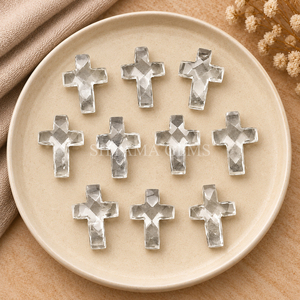 Colgante de Cuarzo Cristalino en Forma de Cruz de 15x10mm, Tallado a Mano, para Joyería, Sanación con Cristales, Reiki, Energía, Venta al Por Mayor - Product Image 6