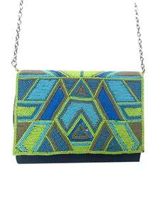 Pochette enveloppe brodée papillon en perles de rocaille pour mariage, événement, fête – Sac bandoulière élégant et sac à main de luxe tendance pour femme - Product Image 3