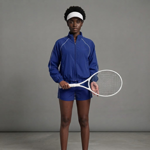 Conjunto deportivo para mujer 2027, ropa de exterior ligera, chaqueta cortavientos de nailon y pantalones cortos, secado rápido, estilo hip hop. - Product Image 1