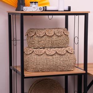 Juego de 2 cestas redondas de mimbre hechas a mano, cestas de almacenamiento al por mayor, ecológicas, hechas en Vietnam - Product Image 3