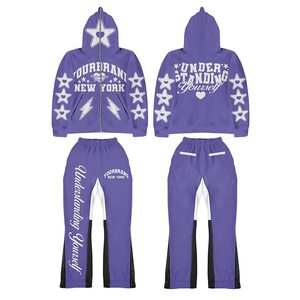 Conjunto Deportivo Personalizado de Pantalones Deportivos y Sudadera con Capucha para Hombre, de Poliéster/Algodón, Transpirable, de Secado Rápido, para Invierno - Product Image 4