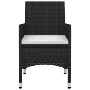 Conjunto de Comedor para Jardín Mediano en Ratán Sintético Negro, Colección de Muebles Elegantes para Exteriores - Product Image 4