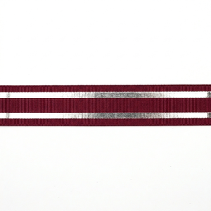 Neelkamal Industries 25mm Burgundy Gold Metallic Jacquard Ribbon Designer Trim for Boutique Apparel Accessories Styling - Product Image 2