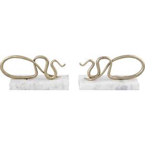 Colección de Calidad, Sujetalibros de Metal Rectangulares con Diseño de Serpiente Chapados en Oro, Edición de Cumpleaños de Lujo - Product Image 3