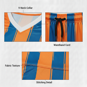 Nuevo Diseño de Uniforme de Fútbol de Color Sólido con Apliques a Rayas, Transpirable, 100% Poliéster, Personalizado para Adultos Unisex - Product Image 5