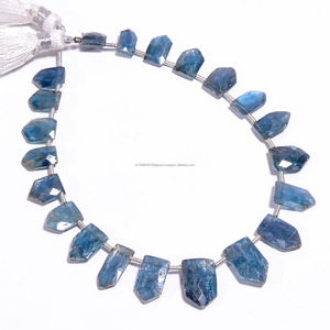 Wholesale Natural Blue Kyanite Faceted <b>Stone</b> <b>Beads</b> Amazing 8 Inch 6X8 to 7X14 MM Gemstone Strand for Jewelry Making - Product Image 1