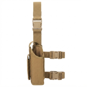 Holster tactique en jean imperméable à porter sur la jambe avec sangle d'épaule arquée, double sangle de jambe et fermeture éclair pour la chasse, le camping et les activités de plein air - Product Image 6