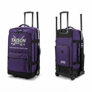 Bolsa de Hockey sobre Hielo Premium TAISON SPORTS 600D PU, 30-40L, 500 GSM, Morado y Negro, Logotipo Personalizado con Impresión por Transferencia Térmica - Product Image 1