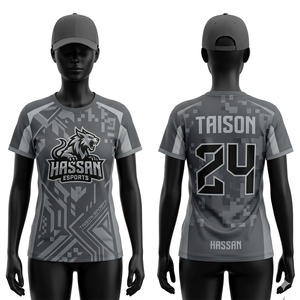 Jersey Deportivo para Mujer, Premium, 180 GSM, Tela de Poliéster Interlock, Transpirable, Diseño con Paneles Azul Grisáceo, Sublimación, Impresión de Logotipo Personalizado - Product Image 4