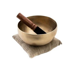 Petit bol chantant tibétain martelé fait main en laiton, best-seller, pour la méditation, coffret cadeau, fabriqué en Inde - Product Image 3