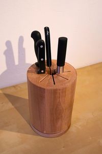 Support à couteaux en bois peu encombrant pour petits comptoirs de cuisine, appartements, restaurants, cafés et hôtels - Product Image 2