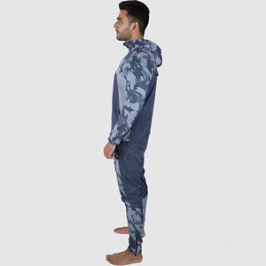 Survêtement deux pièces pour homme léger coupe-vent à capuche en nylon avec fermeture éclair - Product Image 2